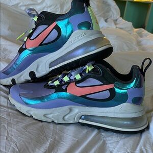 Nike Air Max 270 Reacts. Iridescent Multicolor Athletic Shoes